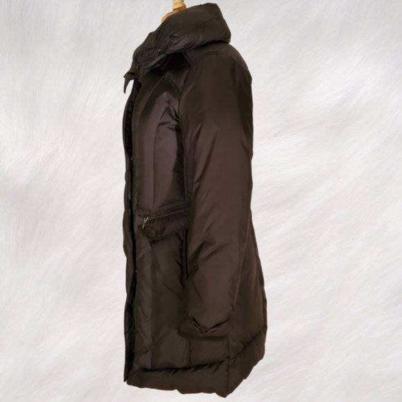 Cole Haan Knee-Length Black (80%) Down Puffer Coat Size M - Picture 4 of 16